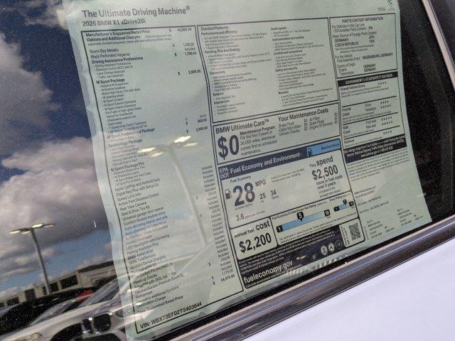 new 2026 BMW X1 car, priced at $54,475