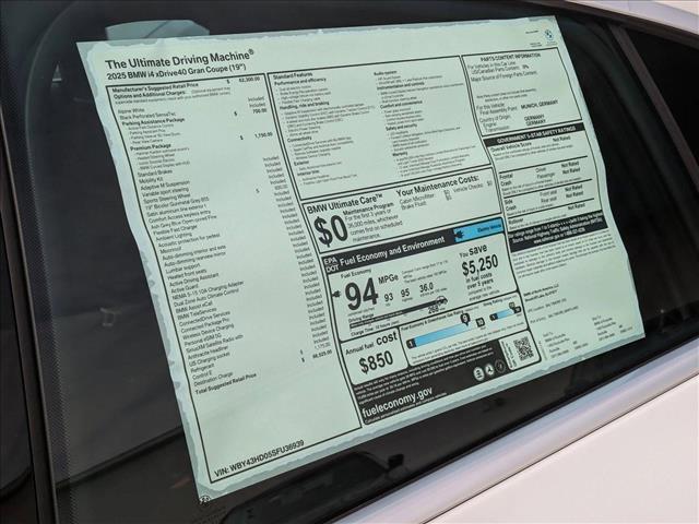 new 2025 BMW i4 Gran Coupe car, priced at $66,525