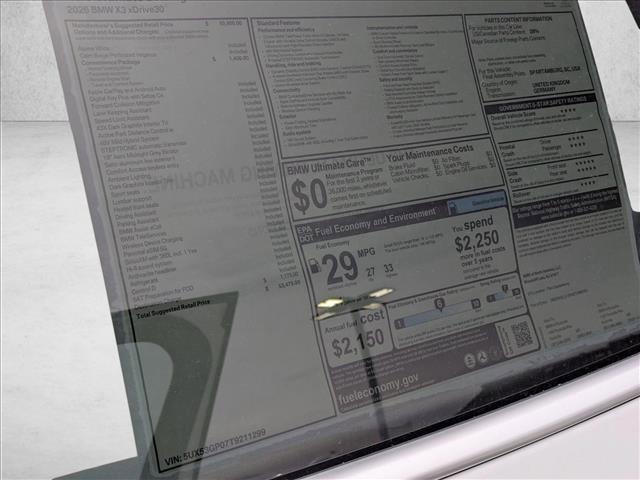 new 2026 BMW X3 car, priced at $53,475