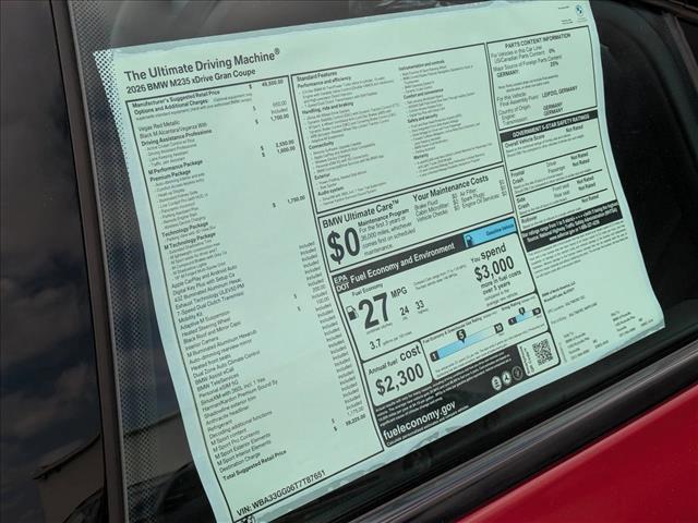 new 2026 BMW M235 Gran Coupe car, priced at $59,225