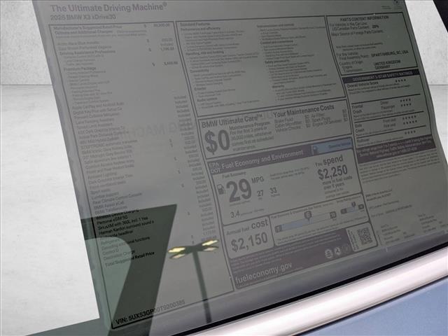 new 2026 BMW X3 car, priced at $60,925