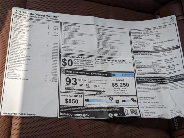 new 2025 BMW i5 car, priced at $81,510