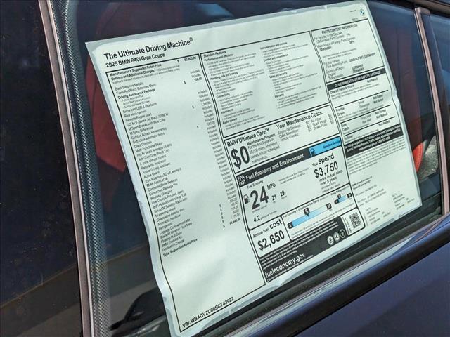 used 2025 BMW 840 Gran Coupe car, priced at $83,695