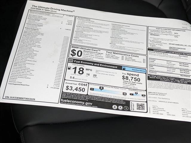 new 2026 BMW X7 car, priced at $117,375