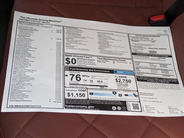 new 2026 BMW iX car, priced at $119,725