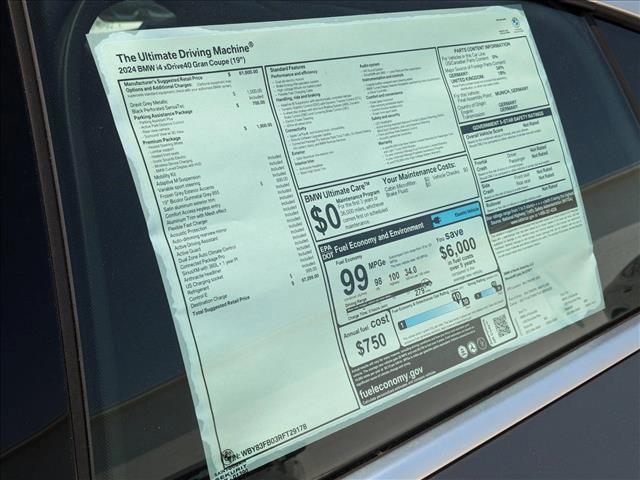 used 2024 BMW i4 Gran Coupe car, priced at $67,295