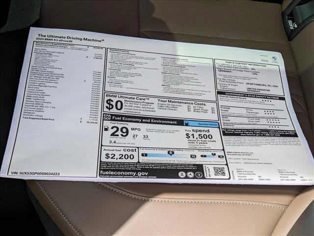 new 2025 BMW X3 car, priced at $55,125