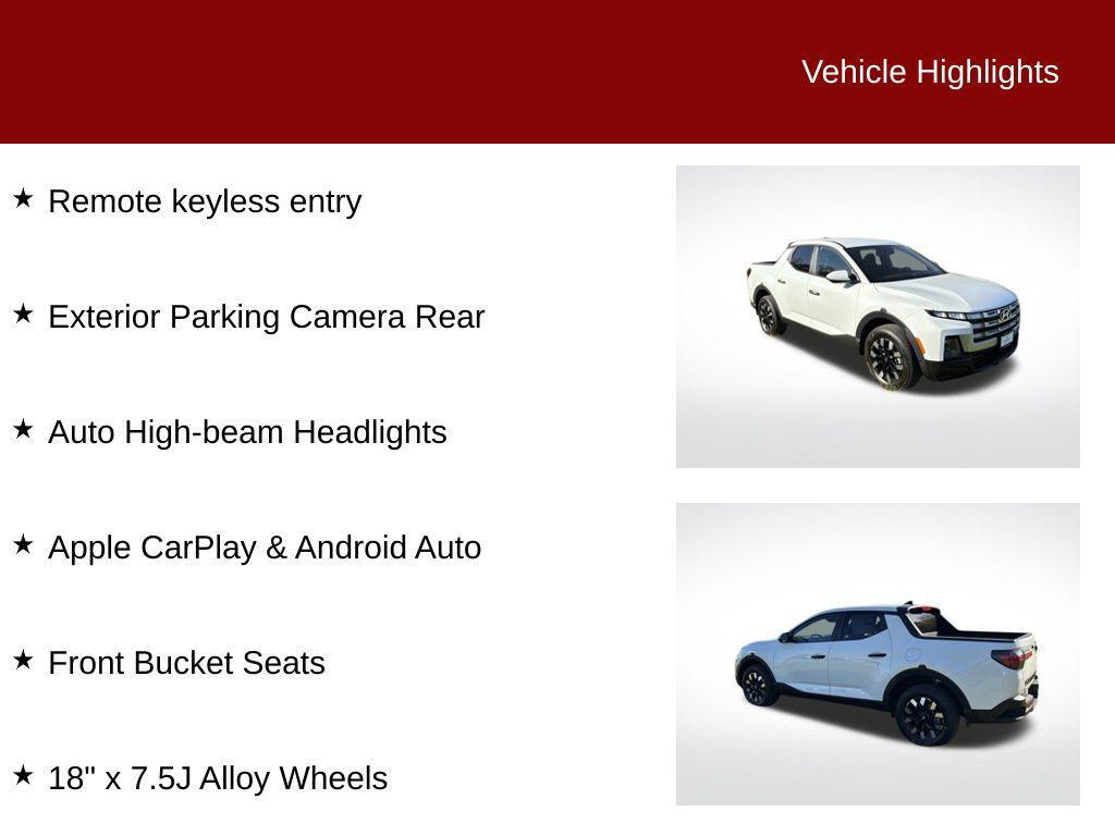 new 2026 Hyundai SANTA CRUZ car, priced at $31,326