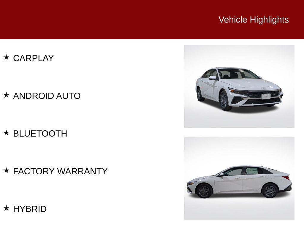 new 2025 Hyundai ELANTRA HEV car, priced at $22,022