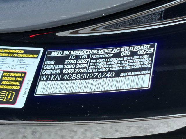new 2025 Mercedes-Benz C-Class car, priced at $51,685