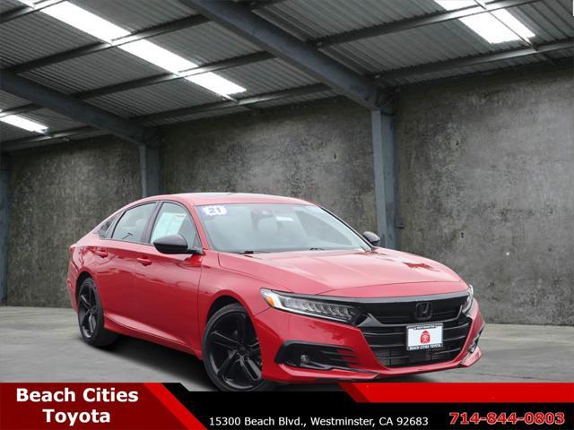 used 2021 Honda Accord car, priced at $24,421