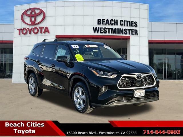 used 2021 Toyota Highlander car, priced at $30,644