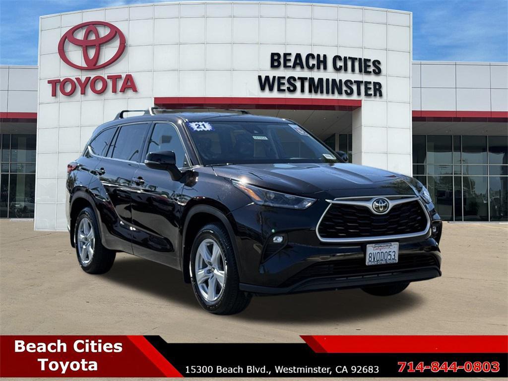 used 2021 Toyota Highlander car, priced at $27,996