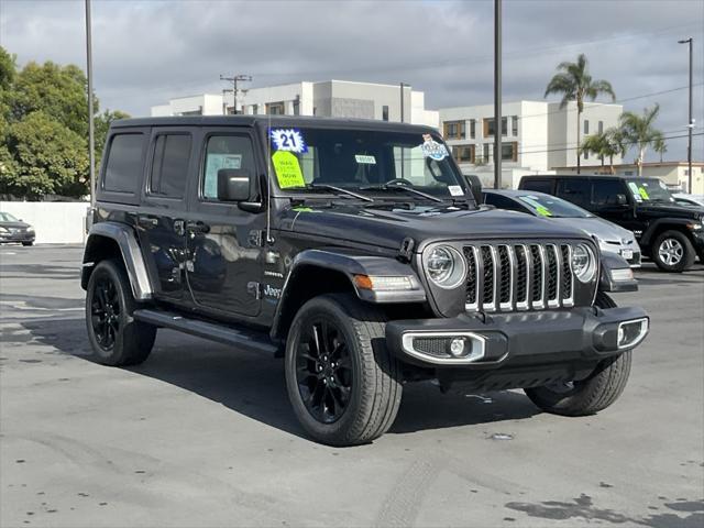 used 2021 Jeep Wrangler Unlimited 4xe car, priced at $31,888