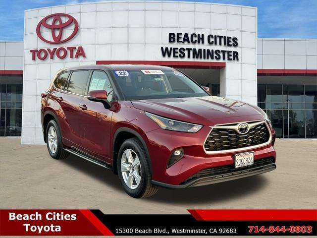 used 2022 Toyota Highlander car, priced at $32,659