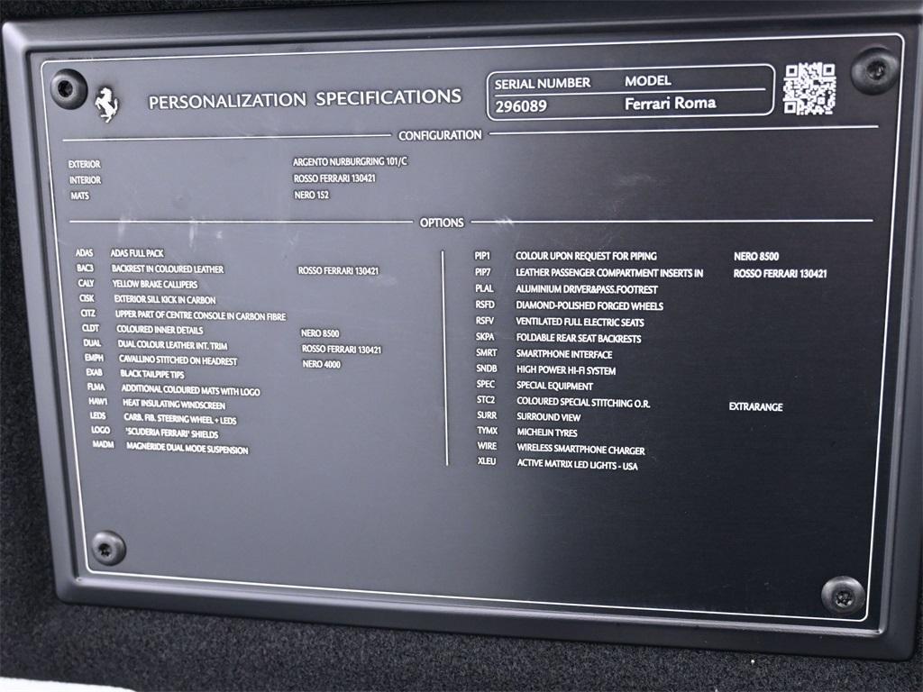 used 2023 Ferrari Roma car, priced at $209,900