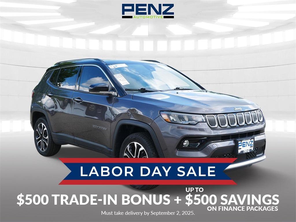 used 2022 Jeep Compass car, priced at $23,300