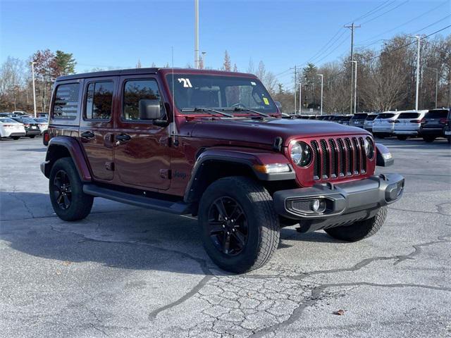 used 2021 Jeep Wrangler Unlimited car, priced at $32,752