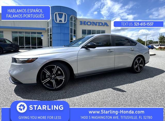 used 2024 Honda Accord Hybrid car, priced at $29,495