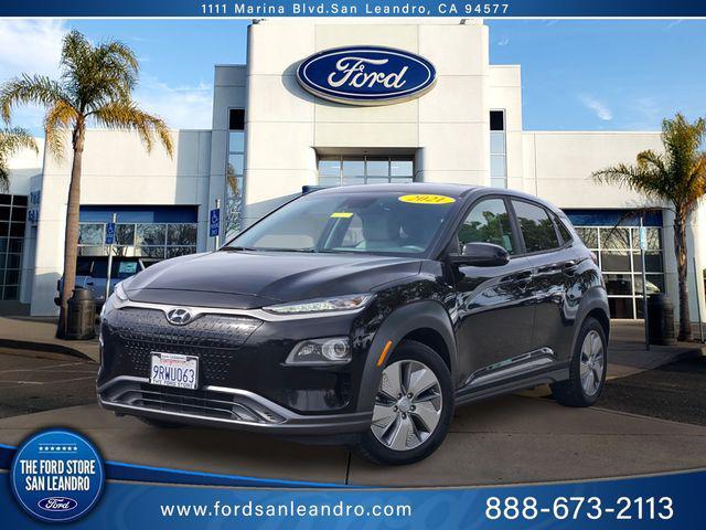 used 2021 Hyundai Kona EV car, priced at $18,900