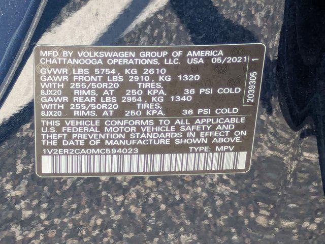 used 2021 Volkswagen Atlas car, priced at $27,792