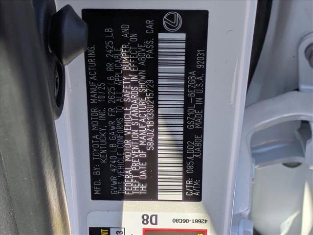 new 2025 Lexus ES 350 car, priced at $47,549