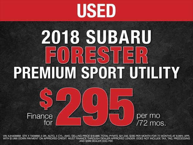 used 2018 Subaru Forester car, priced at $17,918