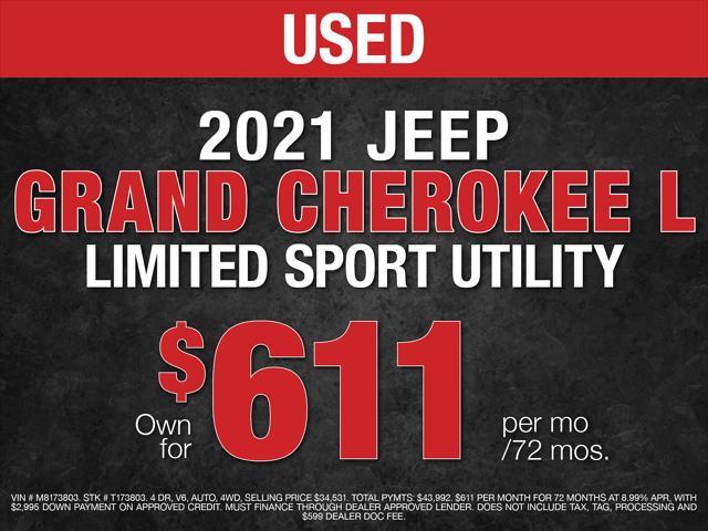 used 2021 Jeep Grand Cherokee L car, priced at $32,421