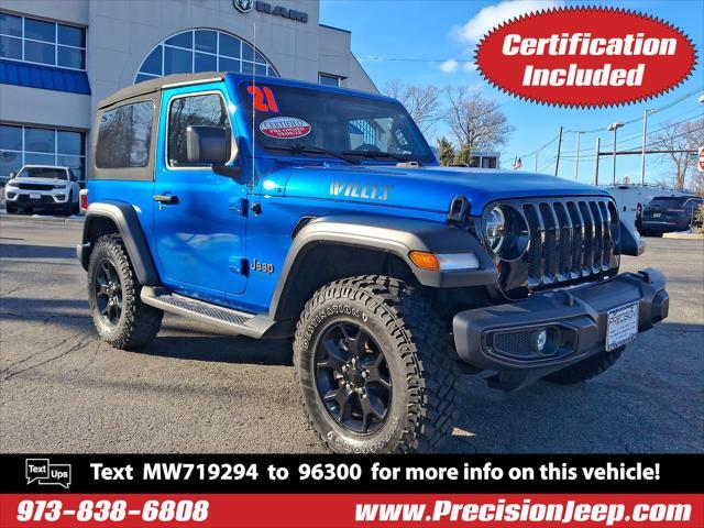 used 2021 Jeep Wrangler car, priced at $31,721