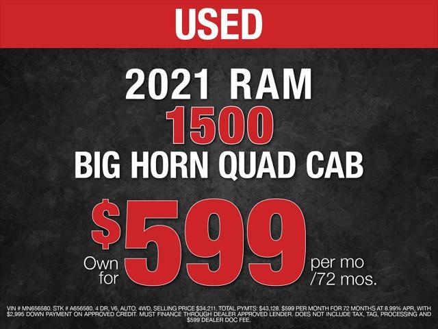 used 2021 Ram 1500 car, priced at $32,711