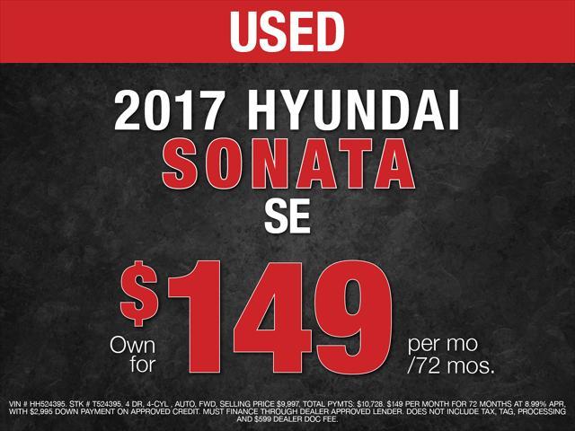 used 2017 Hyundai Sonata car, priced at $9,000