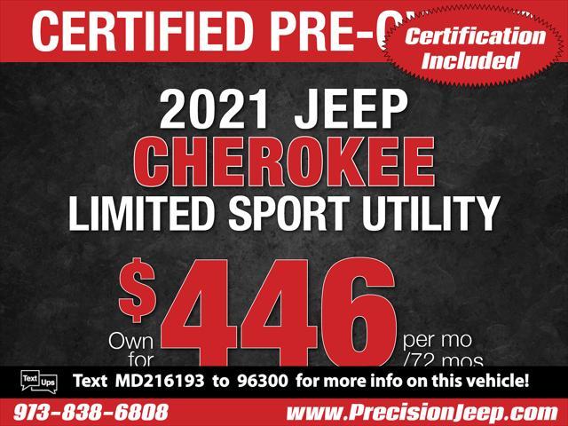 used 2021 Jeep Cherokee car, priced at $24,781