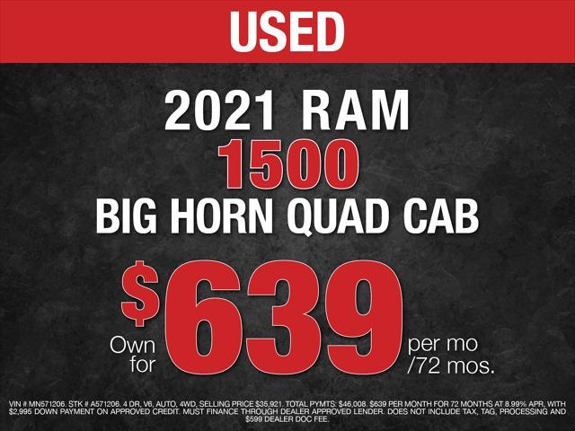 used 2021 Ram 1500 car, priced at $32,821