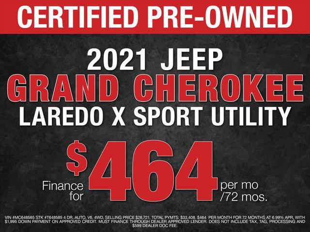 used 2021 Jeep Grand Cherokee car, priced at $28,721