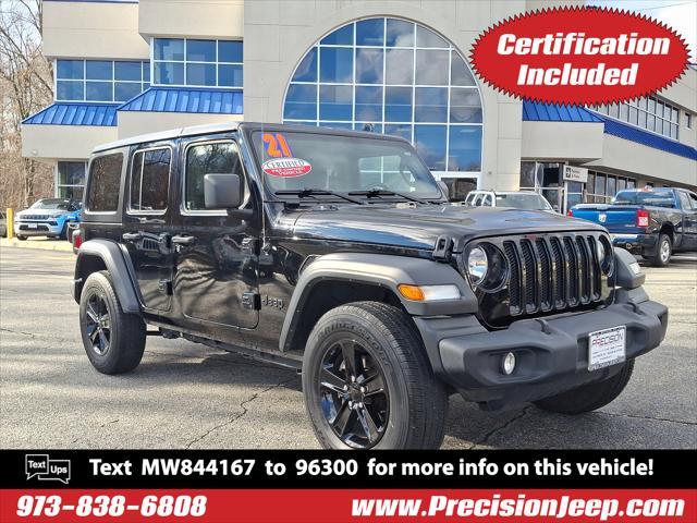 used 2021 Jeep Wrangler Unlimited car, priced at $31,511