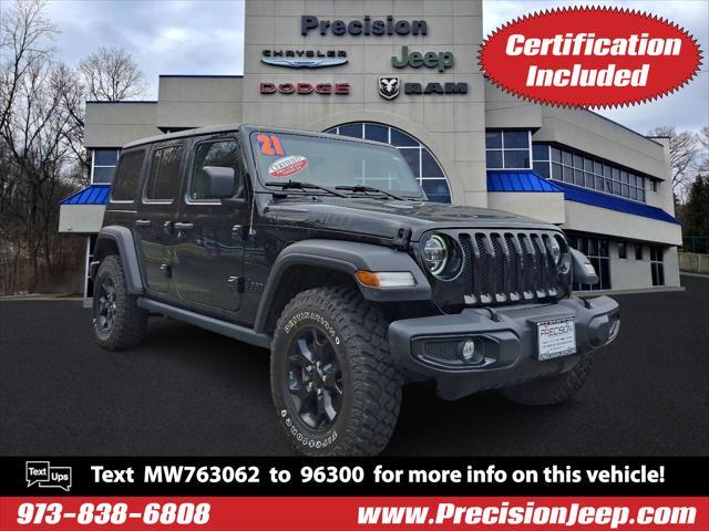 used 2021 Jeep Wrangler car, priced at $31,988