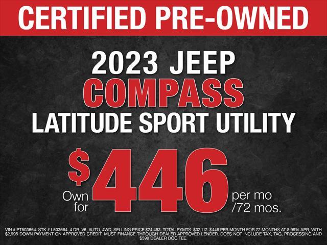 used 2023 Jeep Compass car, priced at $23,223