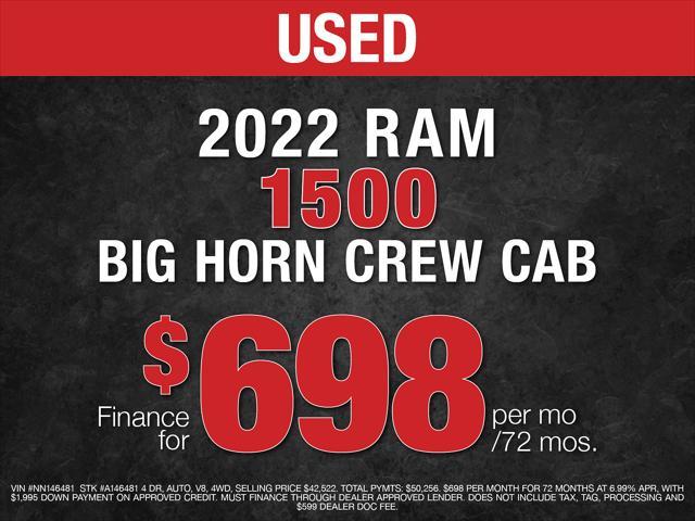 used 2022 Ram 1500 car, priced at $42,522