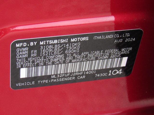 new 2024 Mitsubishi Mirage G4 car, priced at $15,240