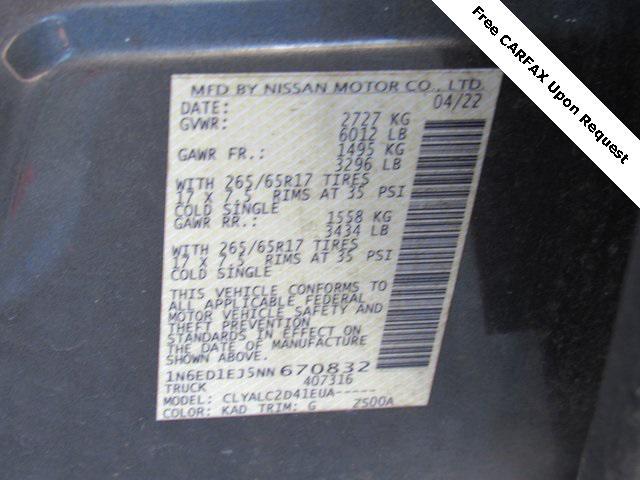 used 2022 Nissan Frontier car, priced at $20,585