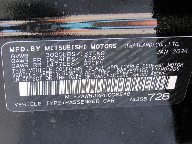 new 2024 Mitsubishi Mirage car, priced at $16,120