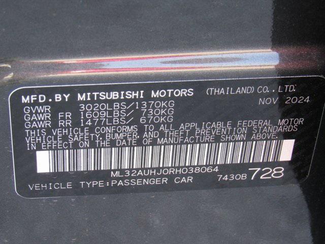 new 2024 Mitsubishi Mirage car, priced at $12,925