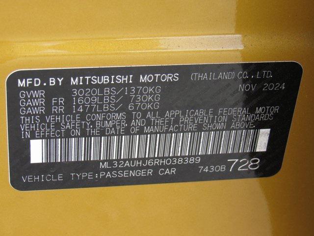 new 2024 Mitsubishi Mirage car, priced at $15,925