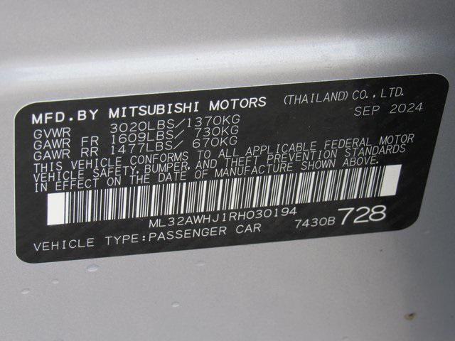 new 2024 Mitsubishi Mirage car, priced at $15,125