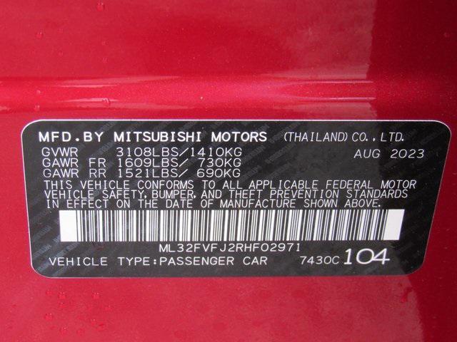 new 2024 Mitsubishi Mirage G4 car, priced at $16,285
