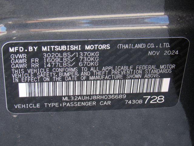 new 2024 Mitsubishi Mirage car, priced at $12,925