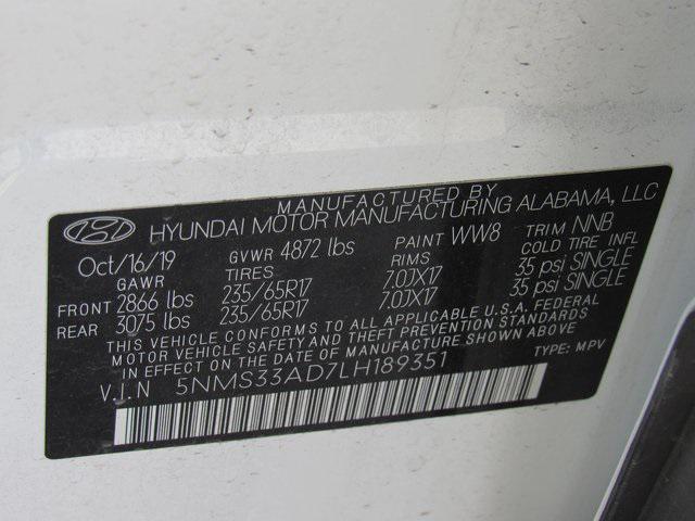 used 2020 Hyundai Santa Fe car, priced at $18,970