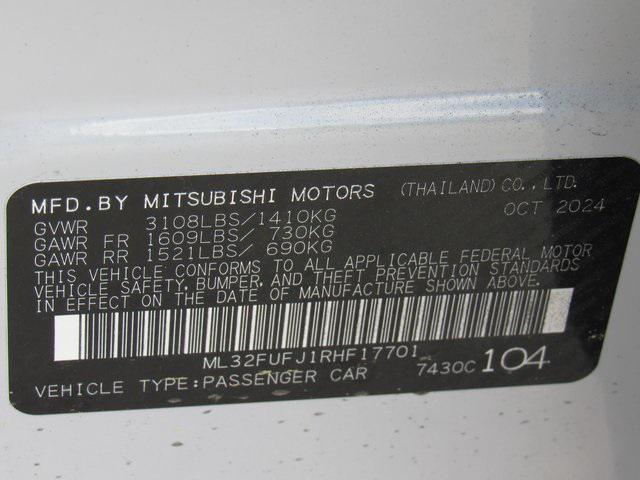 new 2024 Mitsubishi Mirage G4 car, priced at $15,060