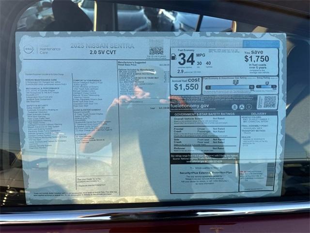 new 2025 Nissan Sentra car, priced at $22,904