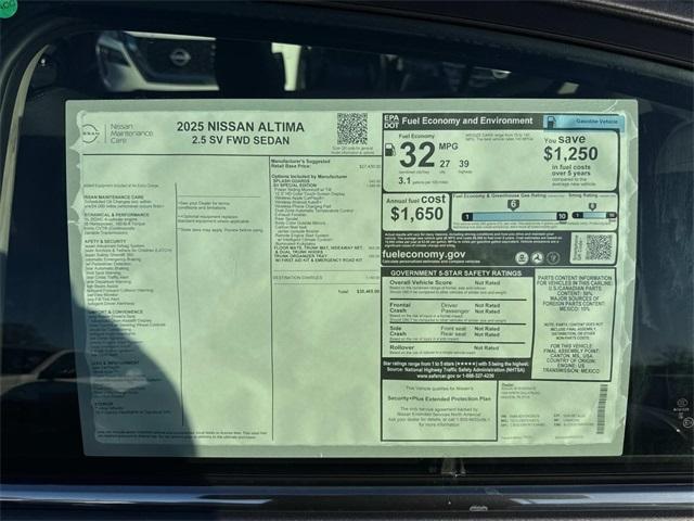 new 2025 Nissan Altima car, priced at $30,465